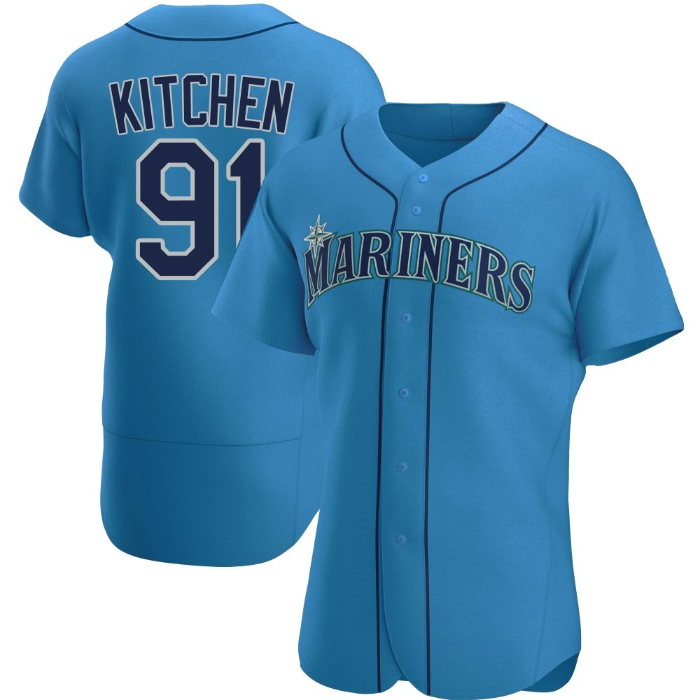 Authentic Austin Kitchen Men's Seattle Mariners Royal Alternate Jersey Authentic Austin Kitchen Men's Seattle Mariners Royal Alternate Jersey
