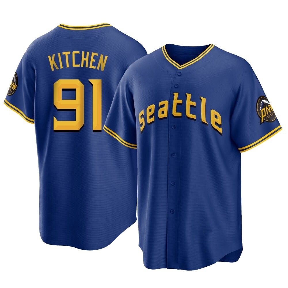 Replica Austin Kitchen Men's Seattle Mariners Royal 2023 City Connect Jersey Replica Austin Kitchen Men's Seattle Mariners Royal 2023 City Connect Jersey