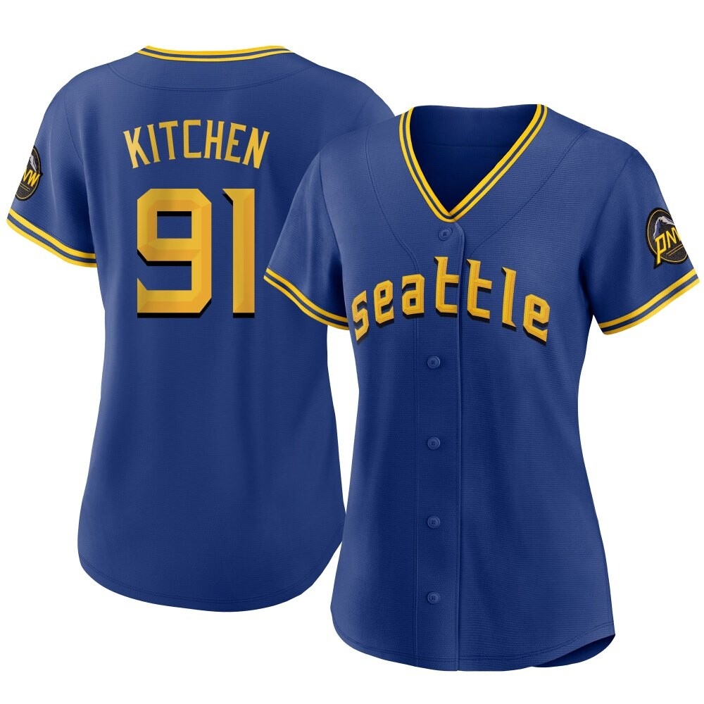 Replica Austin Kitchen Women's Seattle Mariners Royal 2023 City Connect Jersey