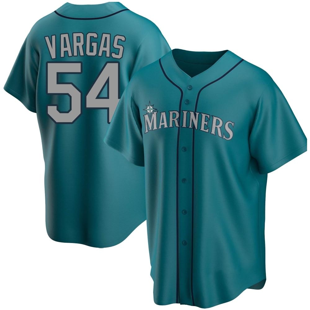 Replica Carlos Vargas Youth Seattle Mariners Aqua Alternate Jersey Replica Carlos Vargas Youth Seattle Mariners Aqua Alternate Jersey