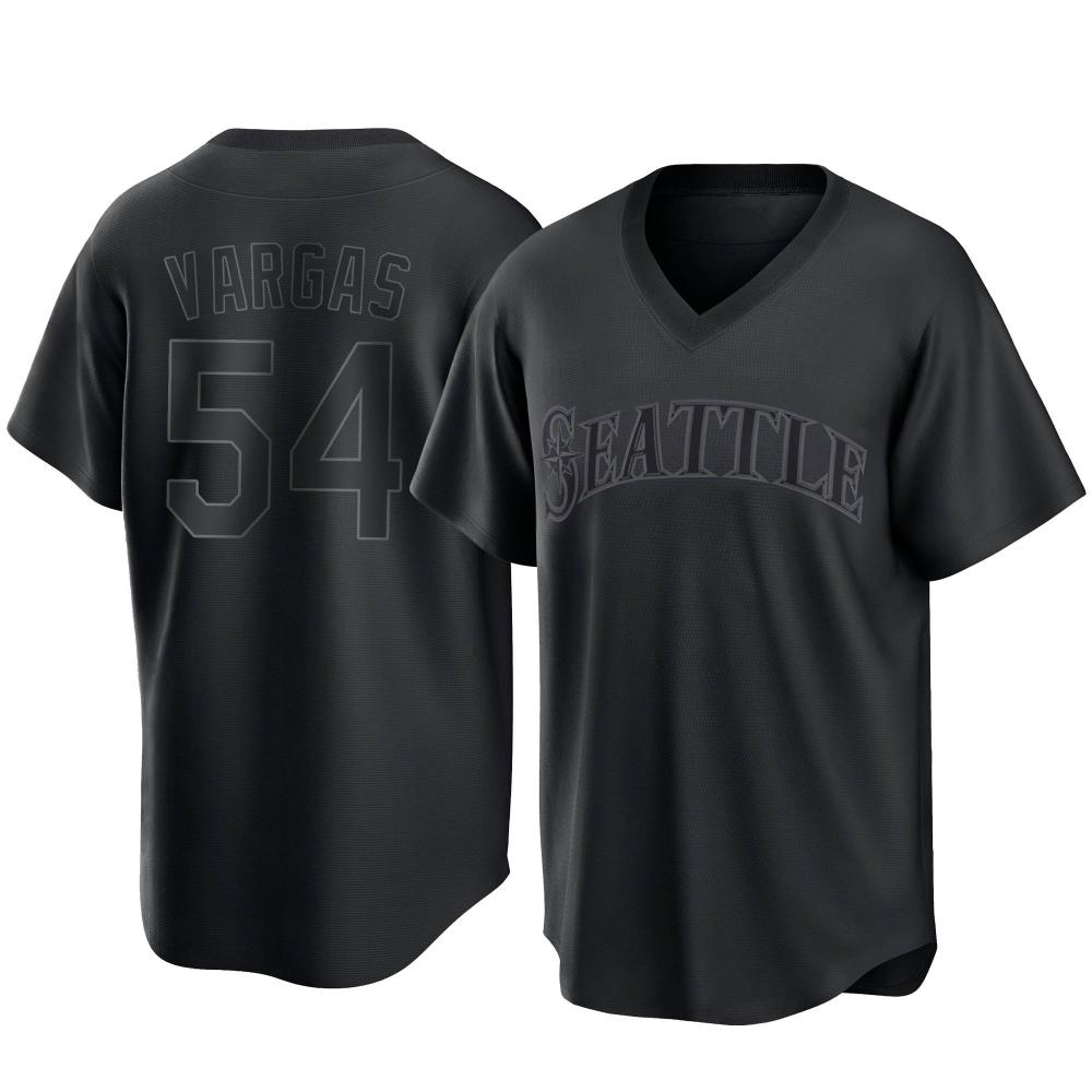 Replica Carlos Vargas Youth Seattle Mariners Black Pitch Fashion Jersey