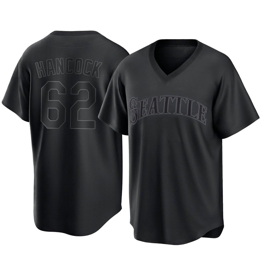 Replica Emerson Hancock Youth Seattle Mariners Black Pitch Fashion Jersey