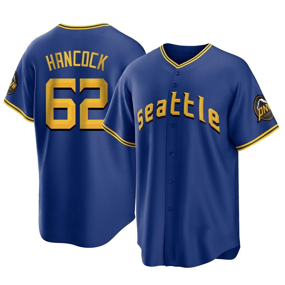 Replica Emerson Hancock Youth Seattle Mariners Royal 2023 City Connect Jersey Replica Emerson Hancock Youth Seattle Mariners Royal 2023 City Connect Jersey