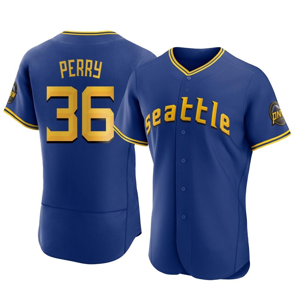 Authentic Gaylord Perry Men's Seattle Mariners Royal 2023 City Connect Jersey Authentic Gaylord Perry Men's Seattle Mariners Royal 2023 City Connect Jersey
