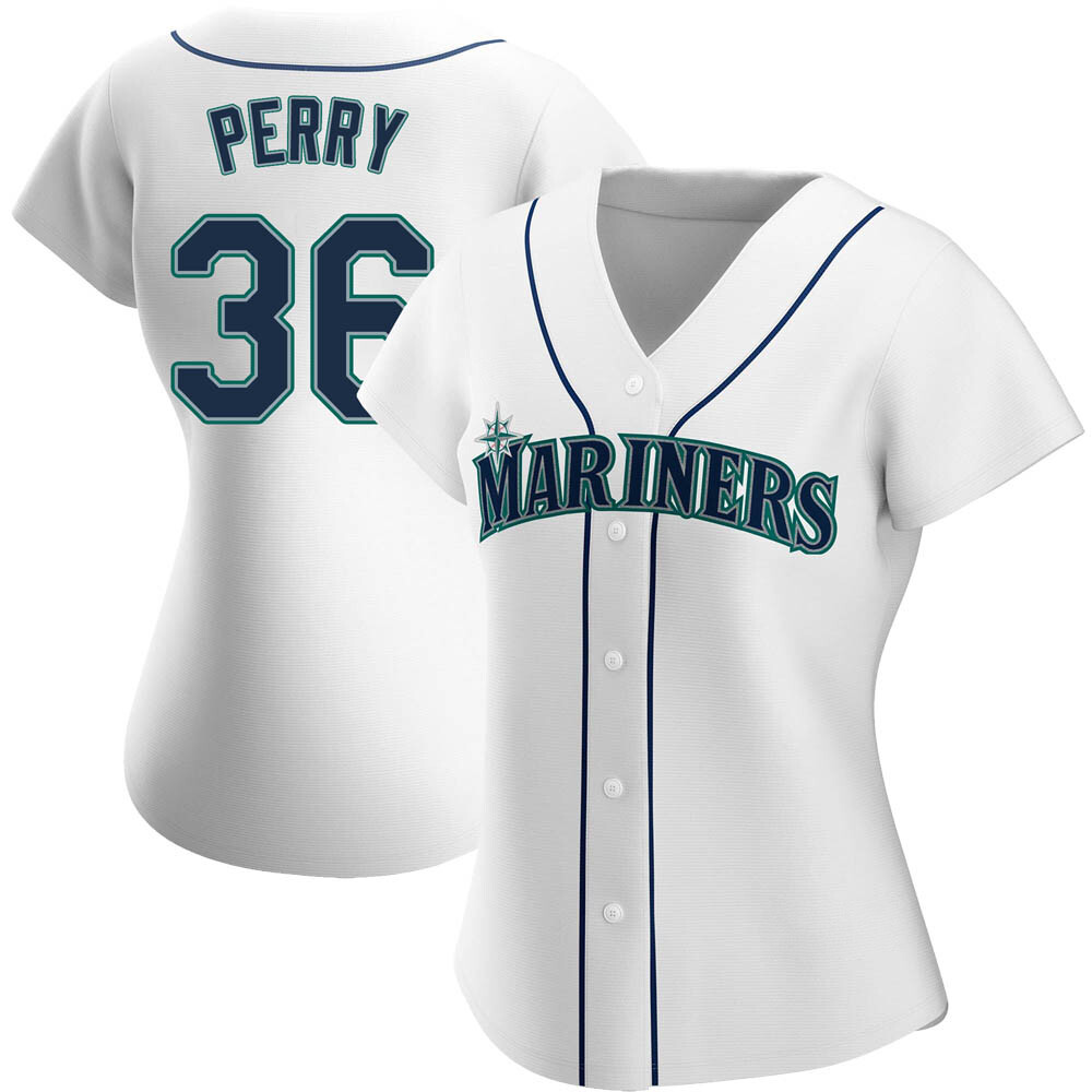 Authentic Gaylord Perry Women's Seattle Mariners White Home Jersey Authentic Gaylord Perry Women's Seattle Mariners White Home Jersey