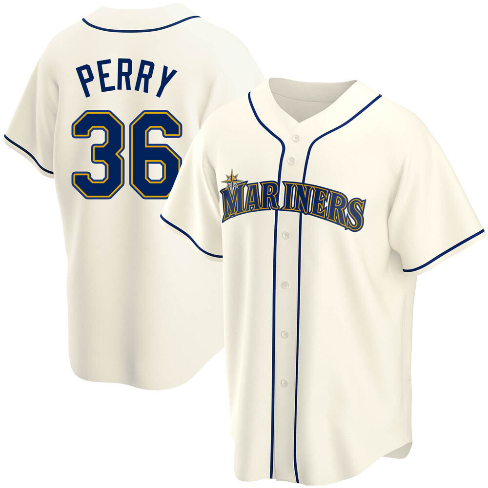 Replica Gaylord Perry Men's Seattle Mariners Cream Alternate Jersey Replica Gaylord Perry Men's Seattle Mariners Cream Alternate Jersey