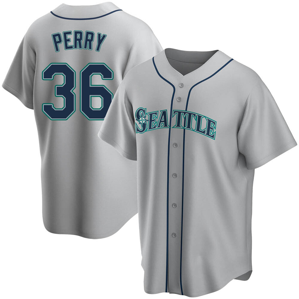Replica Gaylord Perry Youth Seattle Mariners Gray Road Jersey Replica Gaylord Perry Youth Seattle Mariners Gray Road Jersey