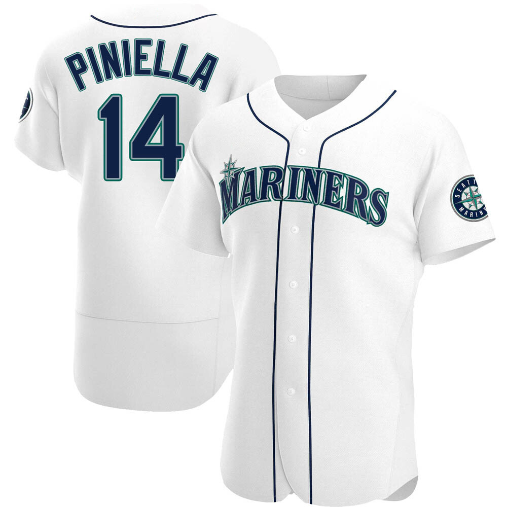 Authentic Lou Piniella Men's Seattle Mariners White Home Jersey Authentic Lou Piniella Men's Seattle Mariners White Home Jersey