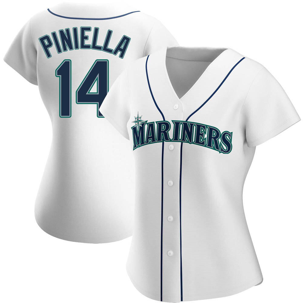 Authentic Lou Piniella Women's Seattle Mariners White Home Jersey Authentic Lou Piniella Women's Seattle Mariners White Home Jersey
