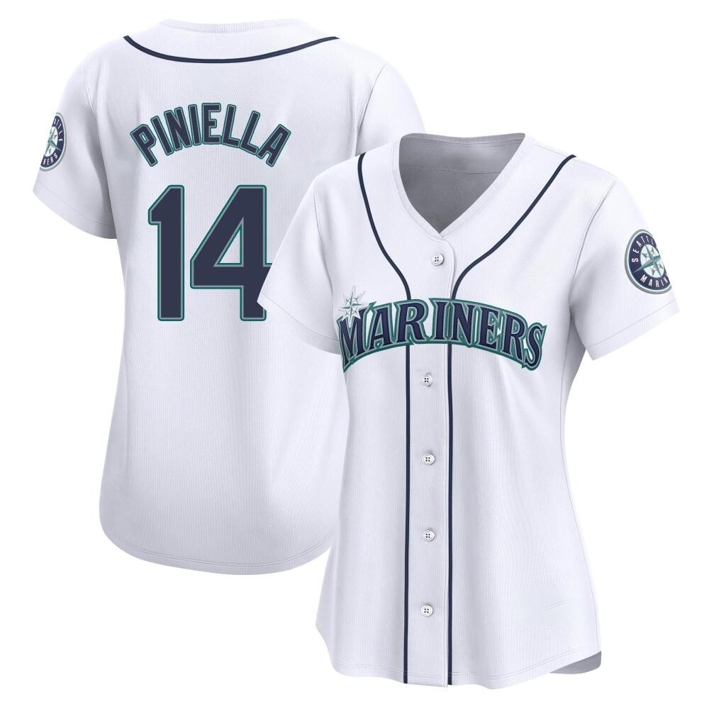 Limited Lou Piniella Women's Seattle Mariners White Home Jersey Limited Lou Piniella Women's Seattle Mariners White Home Jersey