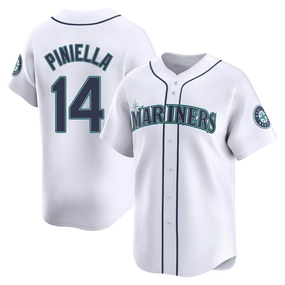 Limited Lou Piniella Youth Seattle Mariners White Home Jersey Limited Lou Piniella Youth Seattle Mariners White Home Jersey