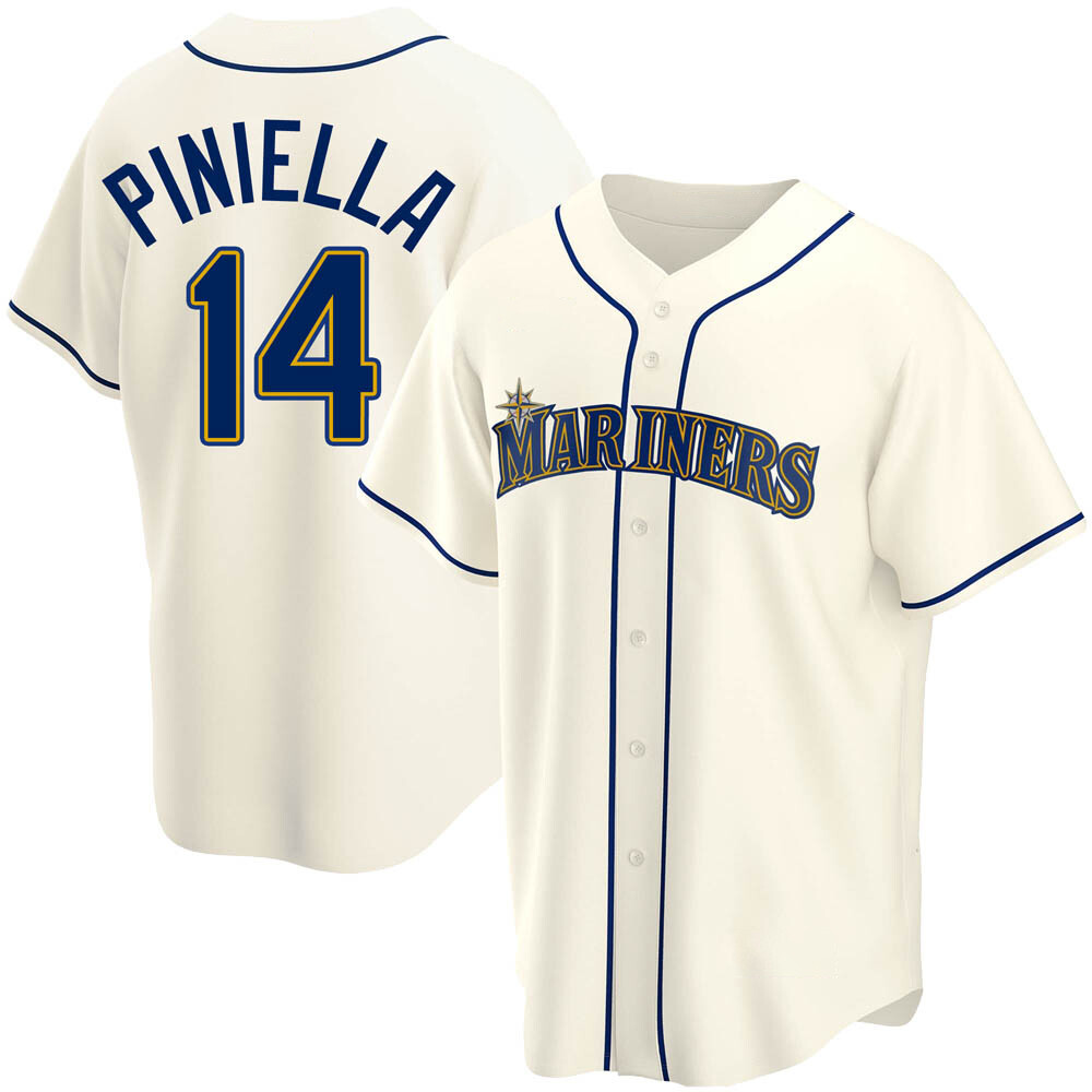 Replica Lou Piniella Men's Seattle Mariners Cream Alternate Jersey Replica Lou Piniella Men's Seattle Mariners Cream Alternate Jersey