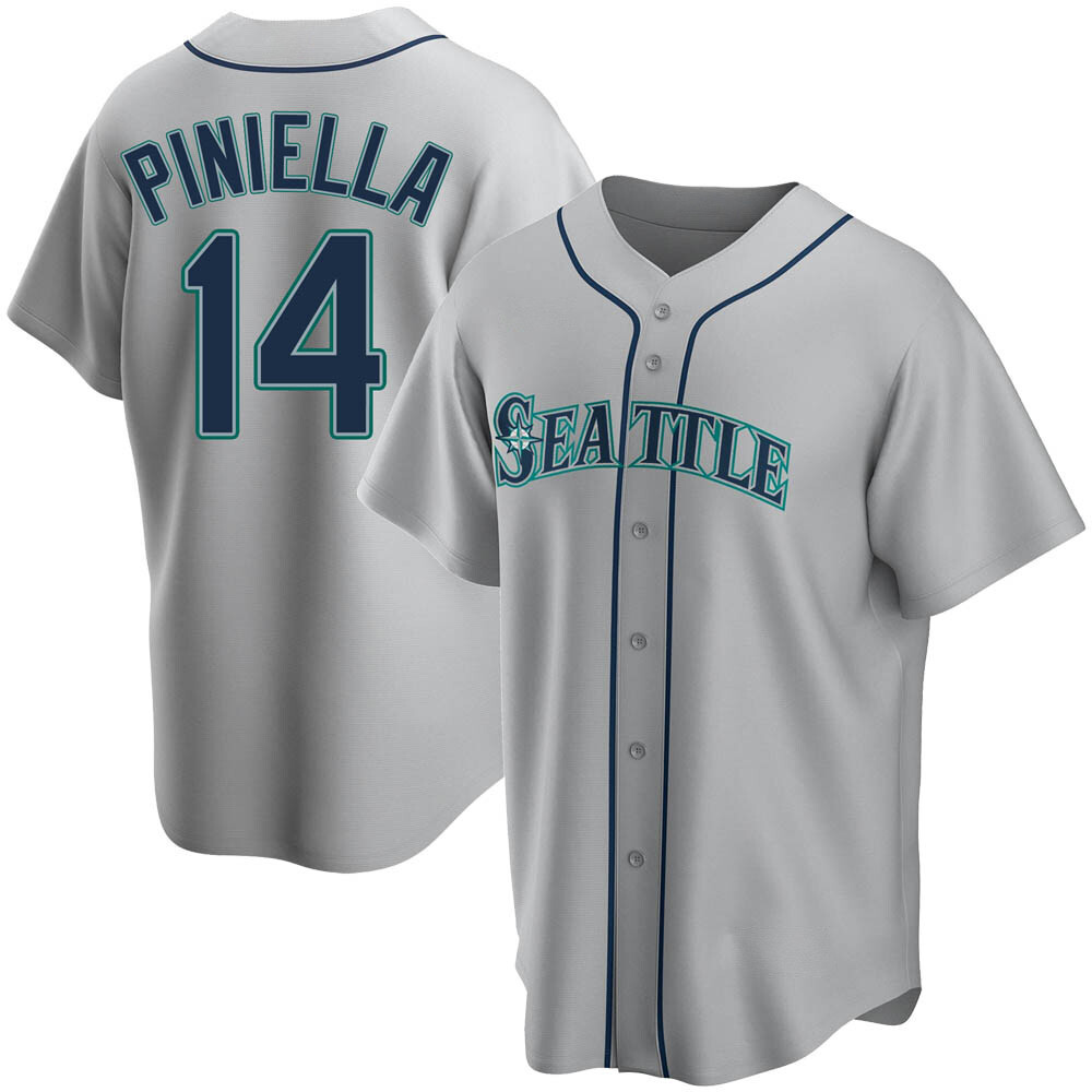 Replica Lou Piniella Men's Seattle Mariners Gray Road Jersey