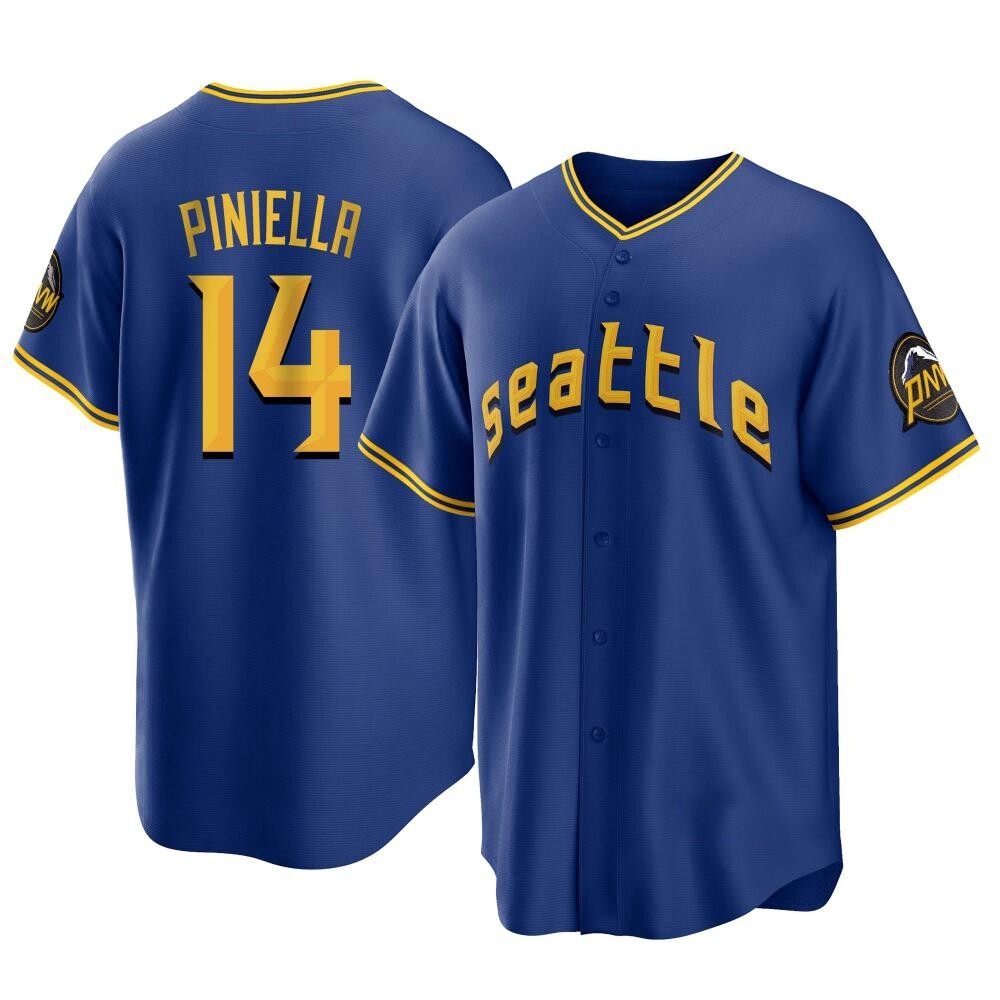 Replica Lou Piniella Men's Seattle Mariners Royal 2023 City Connect Jersey Replica Lou Piniella Men's Seattle Mariners Royal 2023 City Connect Jersey