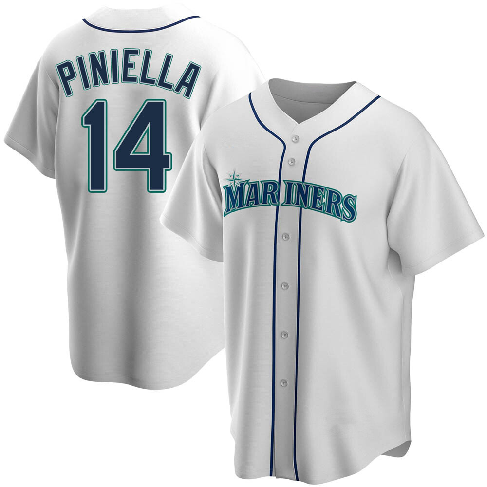 Replica Lou Piniella Men's Seattle Mariners White Home Jersey
