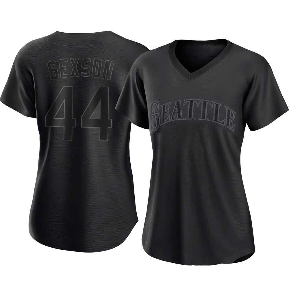 Authentic Richie Sexson Women's Seattle Mariners Black Pitch Fashion Jersey