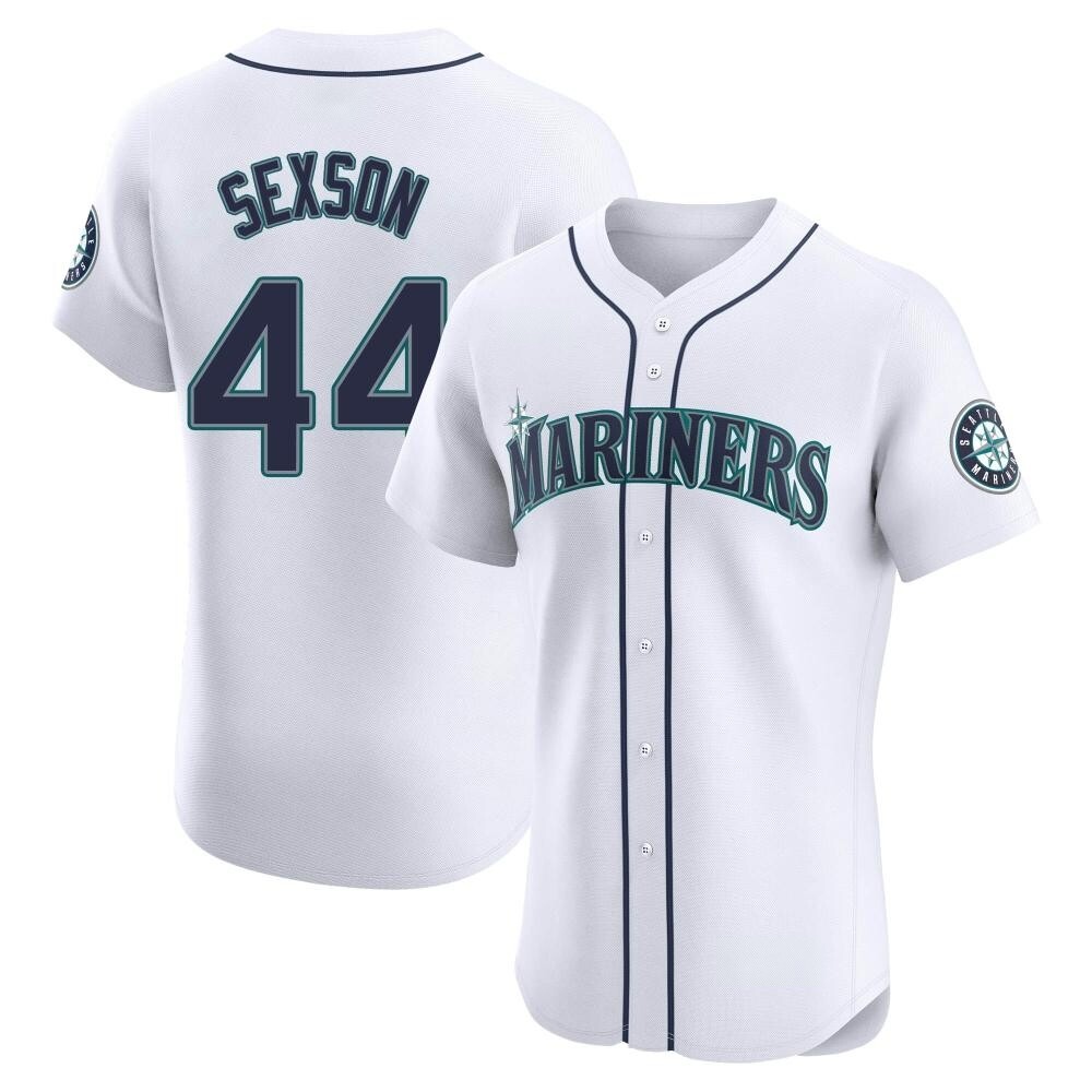 Elite Richie Sexson Men's Seattle Mariners White Home Jersey Elite Richie Sexson Men's Seattle Mariners White Home Jersey
