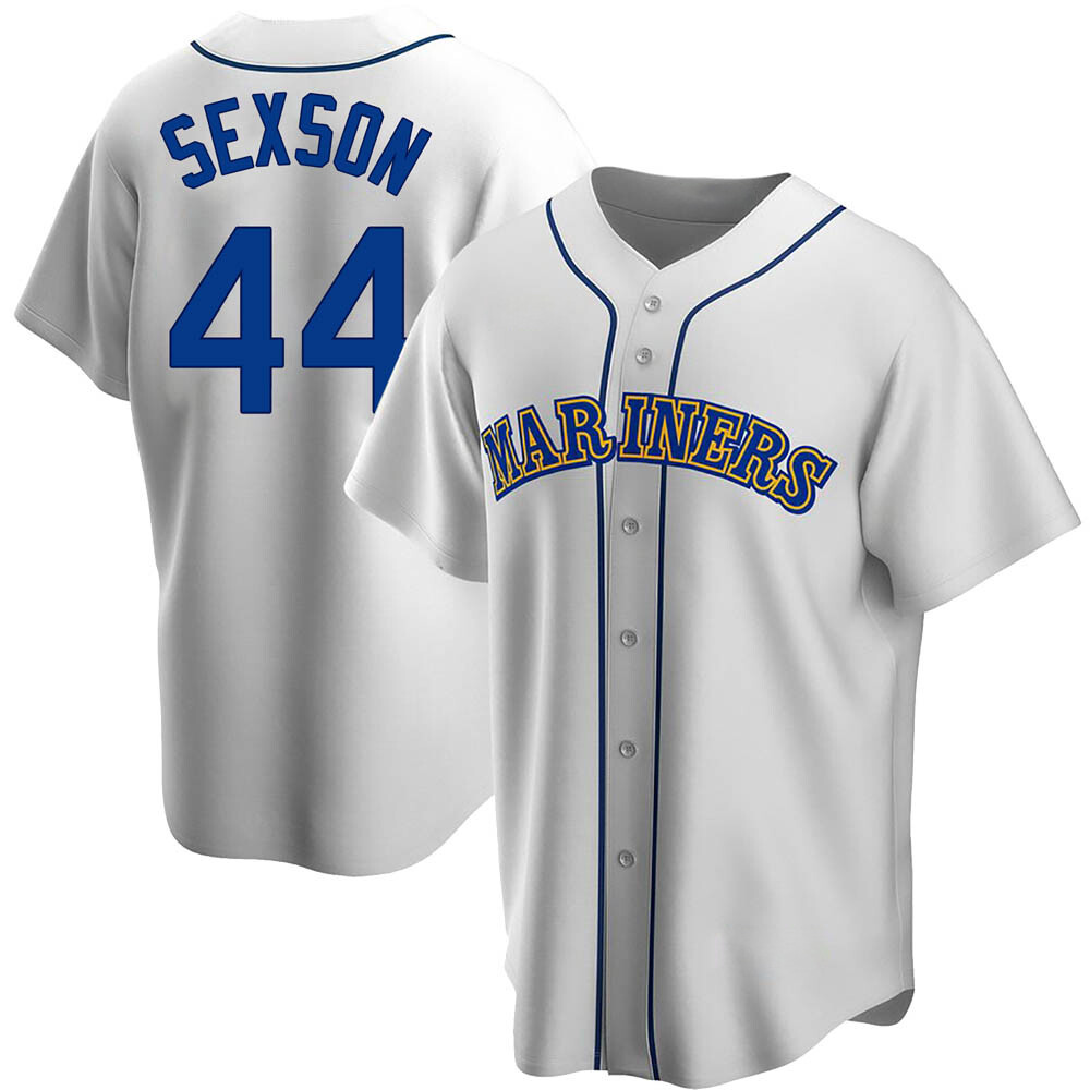 Replica Richie Sexson Men's Seattle Mariners White Home Cooperstown Collection Jersey Replica Richie Sexson Men's Seattle Mariners White Home Cooperstown Collection Jersey