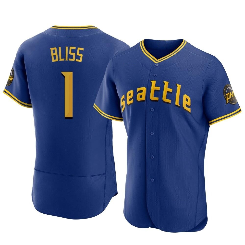Authentic Ryan Bliss Men's Seattle Mariners Royal 2023 City Connect Jersey Authentic Ryan Bliss Men's Seattle Mariners Royal 2023 City Connect Jersey
