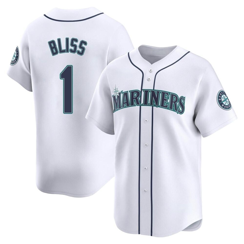 Limited Ryan Bliss Youth Seattle Mariners White Home Jersey Limited Ryan Bliss Youth Seattle Mariners White Home Jersey