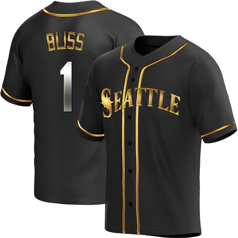 Replica Ryan Bliss Men's Seattle Mariners Black Golden Alternate Jersey Replica Ryan Bliss Men's Seattle Mariners Black Golden Alternate Jersey