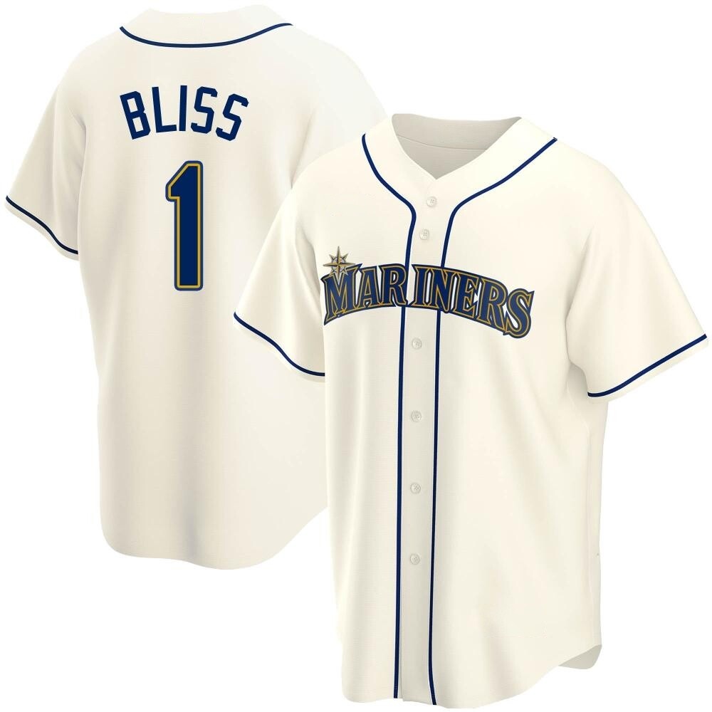 Replica Ryan Bliss Men's Seattle Mariners Cream Alternate Jersey Replica Ryan Bliss Men's Seattle Mariners Cream Alternate Jersey