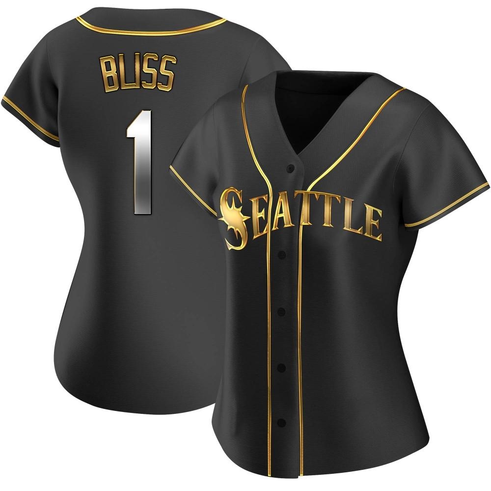 Replica Ryan Bliss Women's Seattle Mariners Black Golden Alternate Jersey Replica Ryan Bliss Women's Seattle Mariners Black Golden Alternate Jersey