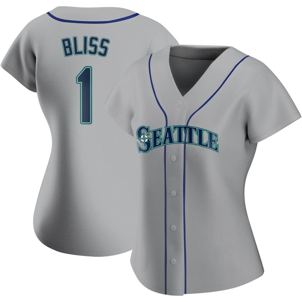 Replica Ryan Bliss Women's Seattle Mariners Gray Road Jersey Replica Ryan Bliss Women's Seattle Mariners Gray Road Jersey