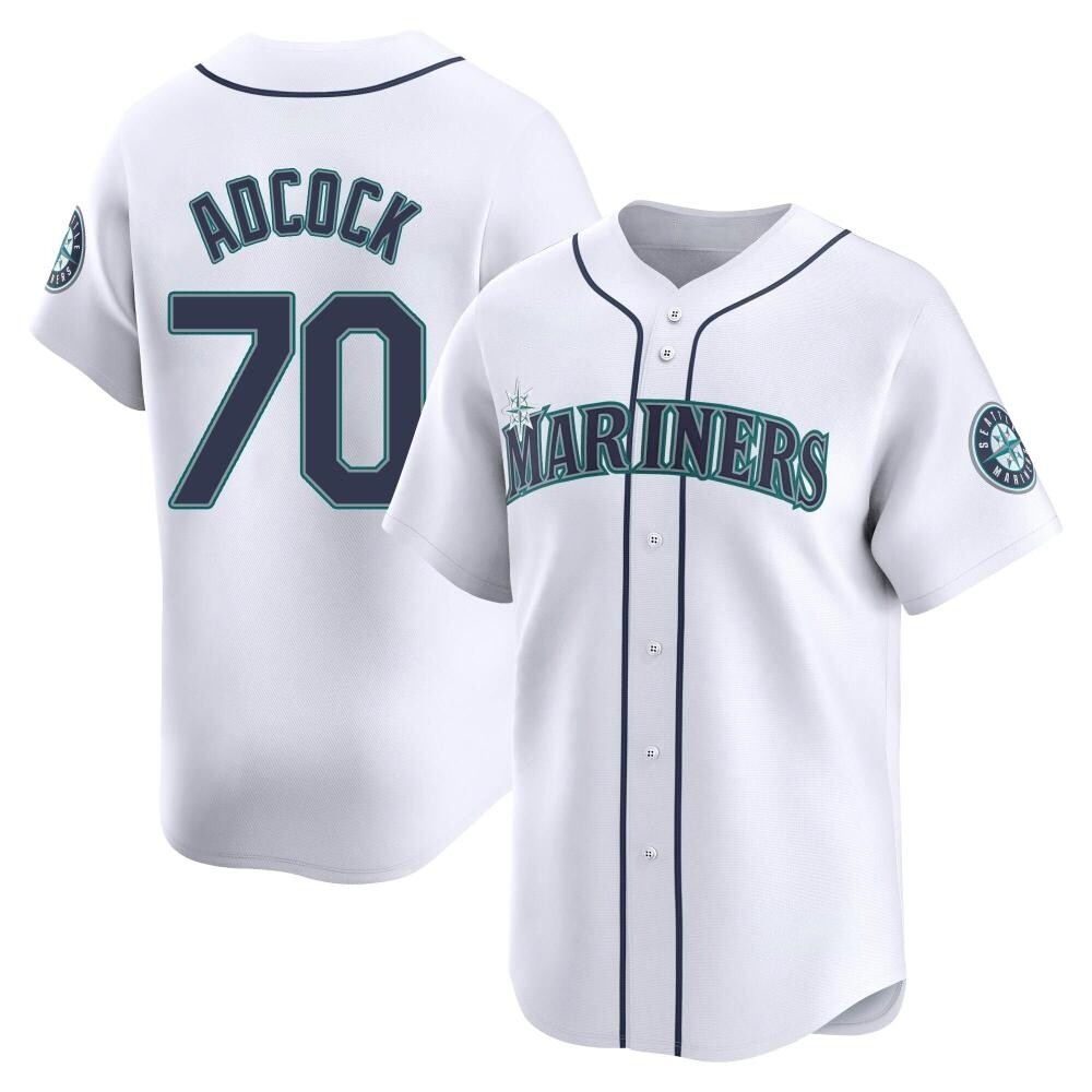 Limited Ty Adcock Youth Seattle Mariners White Home Jersey Limited Ty Adcock Youth Seattle Mariners White Home Jersey