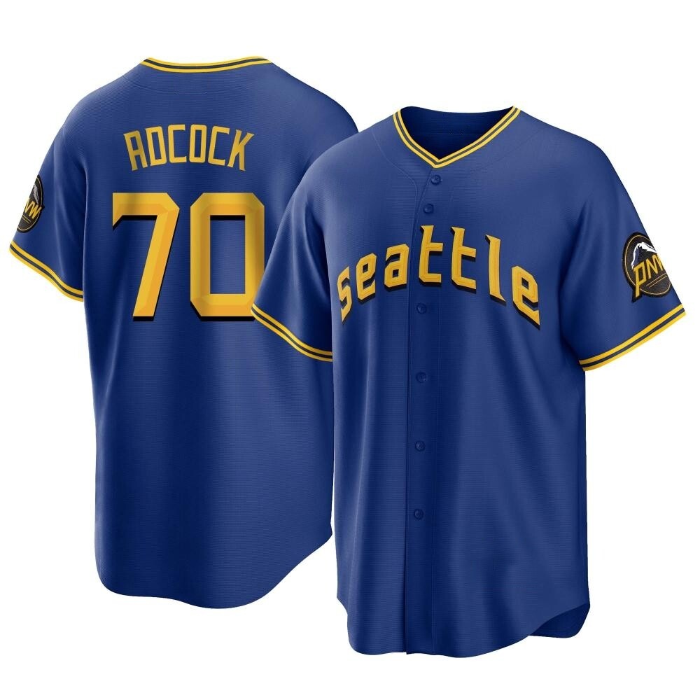 Replica Ty Adcock Men's Seattle Mariners Royal 2023 City Connect Jersey Replica Ty Adcock Men's Seattle Mariners Royal 2023 City Connect Jersey
